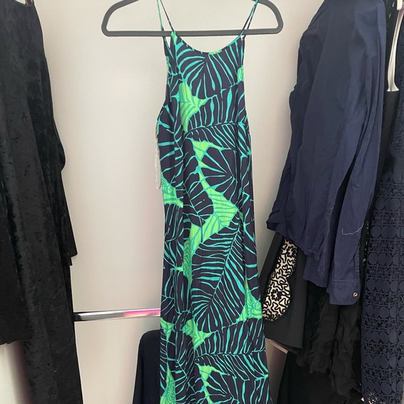 Lilly Pulitzer Angel Under the Palms Halter Maxi Dress Large - Picture 2 of 8